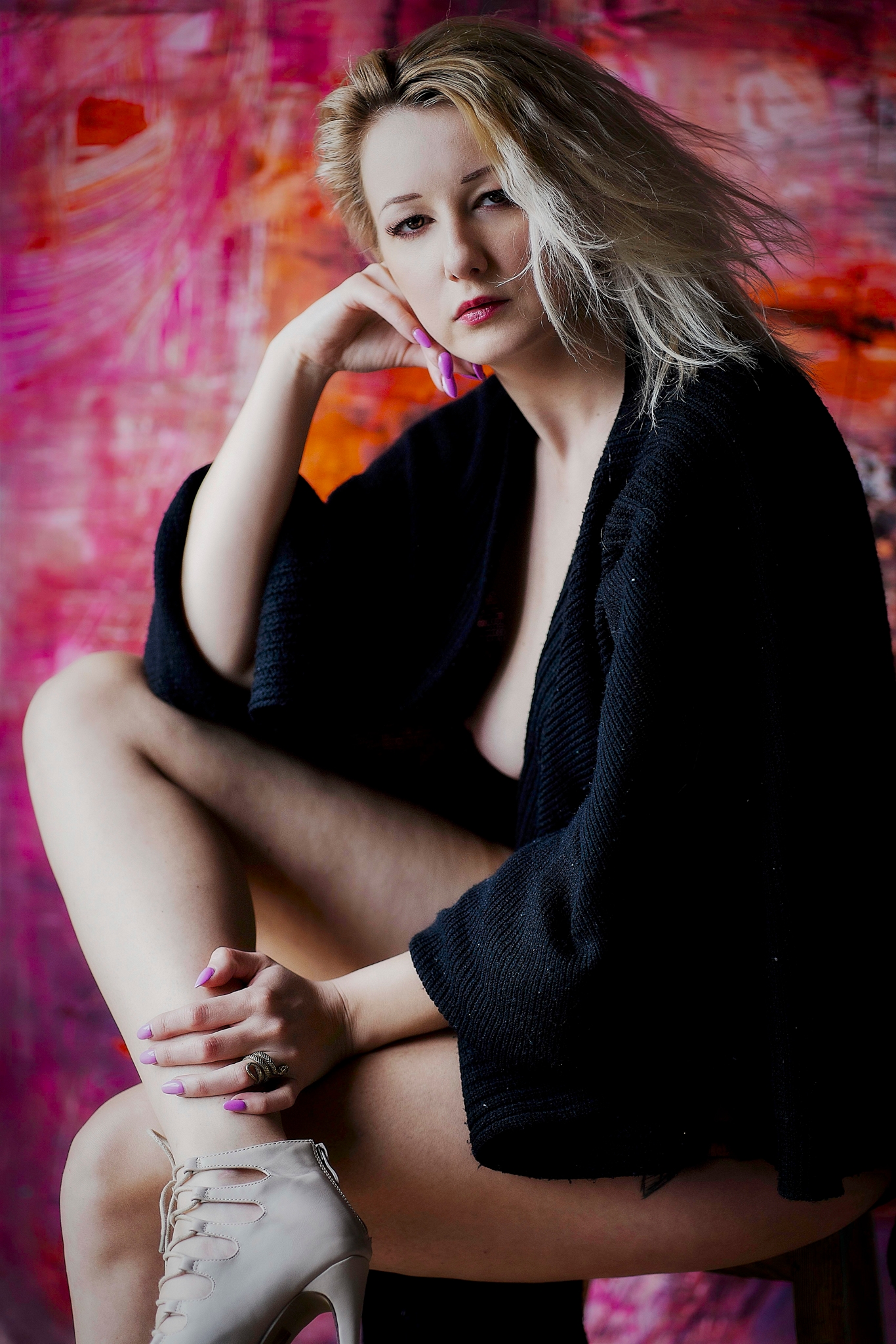 sesja kobieca w atelier